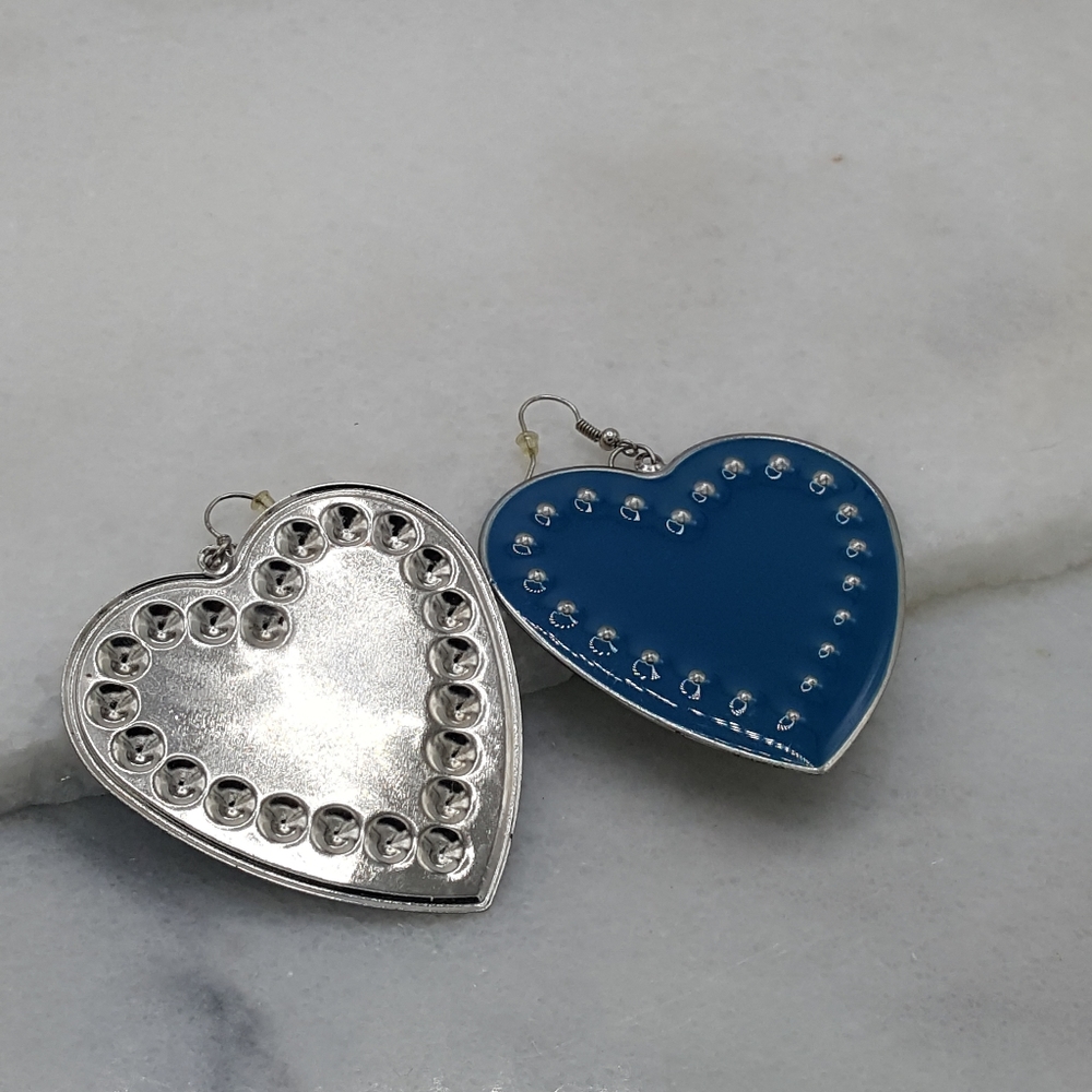 ✔️NWOT Large Blue Hearts - Picture 3 of 5